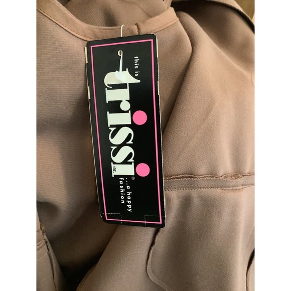 1960's - 1970's Trissi 2 Pc Double Knit Deadstock Vest and Inverted Pleat Skirt - Picture 6 of 12